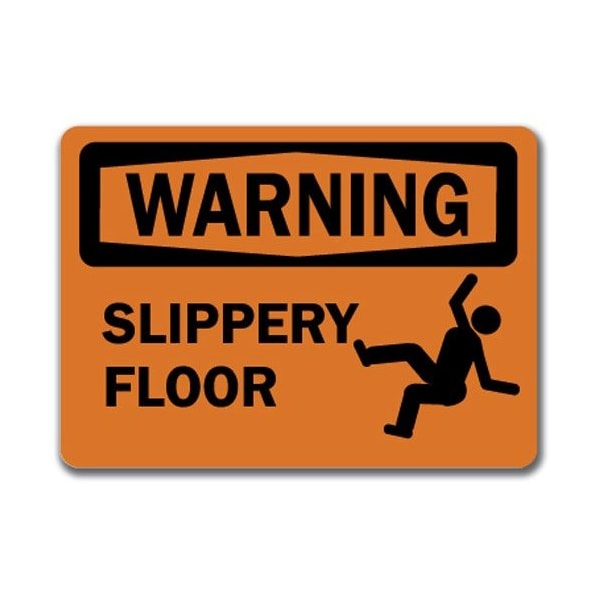 Signmission Warning Sign-Slippery Floor-10in x 14in OSHA Safety Sign, 14" H, WS-Slippery Floor WS-Slippery Floor - main